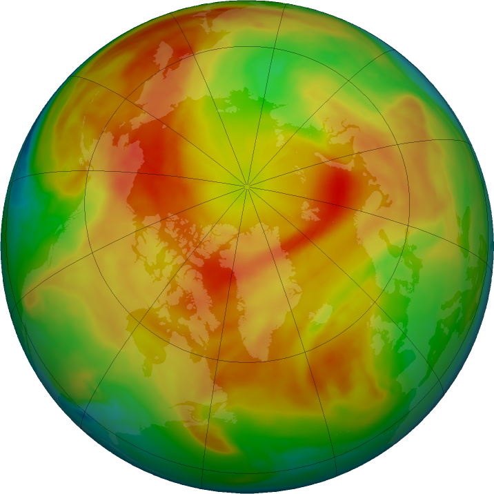 Arctic ozone map for 30 March 2017